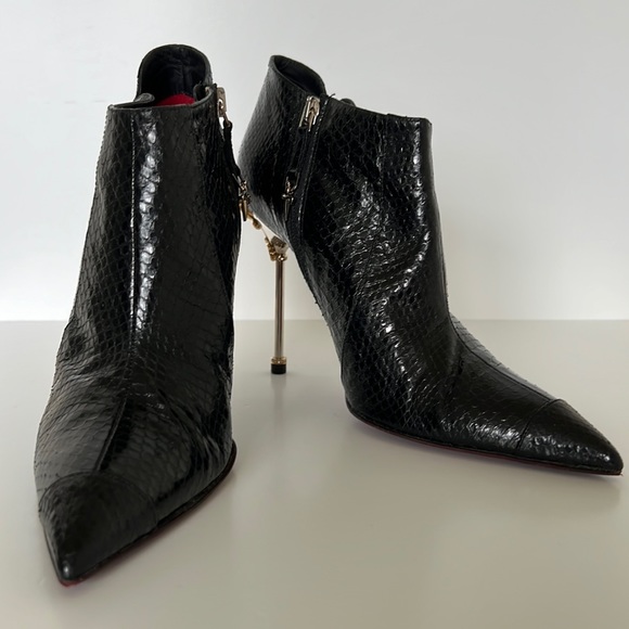 Cesare Paciotti Snakeskin Bootie Ankle Boots Size 8.5 - Picture 5 of 7